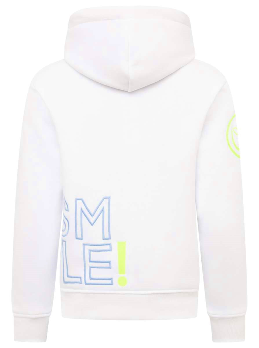 💕 Zwillingsherz Sweatshirt Hoodie "Alissa" Sweater Baumwolle Weiß