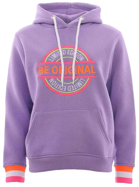 💕 Zwillingsherz Sweatshirt Hoodie "Be Original" Sweater Baumwolle Lila