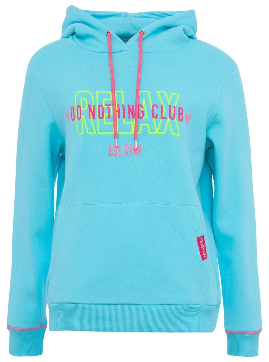 💕 Zwillingsherz Sweatshirt Hoodie "Emmeline" Sweater Baumwolle Türkis