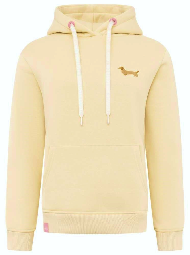 💕 Zwillingsherz Sweatshirt Hoodie "Kleiner Dackel" Sweater Baumwolle Beige