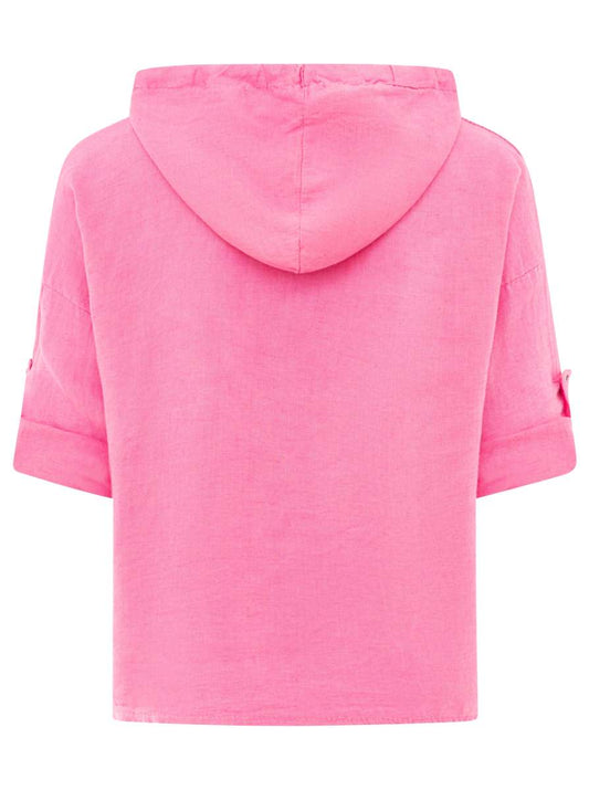 💕 Zwillingsherz Leinen Hoodie "Uni" Pink