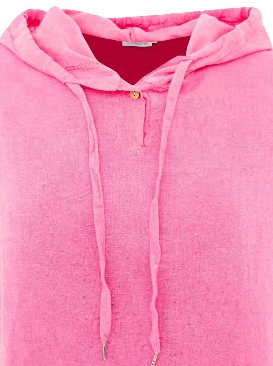 💕 Zwillingsherz Leinen Hoodie "Uni" Pink