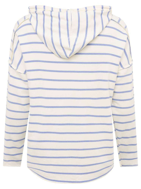 💕 Zwillingsherz Sweatshirt mit Kapuze "Kleine Streifen" Viskose Blau