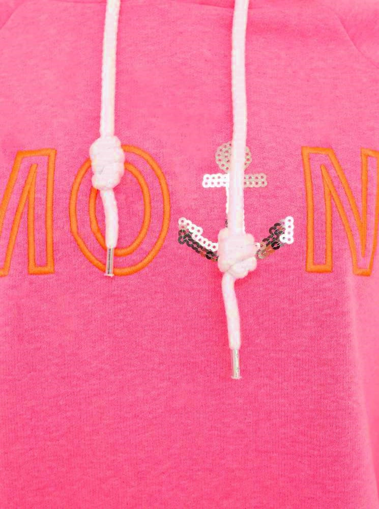 💕 Zwillingsherz Sweatshirt Hoodie "Moin Wellenrauschen" Sweater Baumwolle Pink