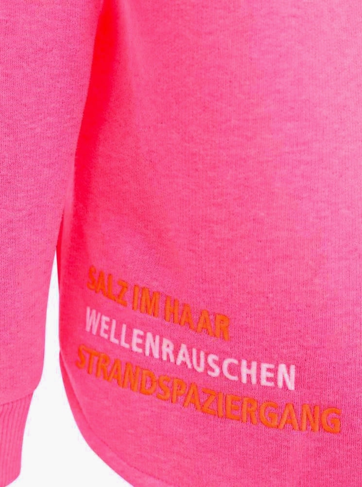 💕 Zwillingsherz Sweatshirt Hoodie "Moin Wellenrauschen" Sweater Baumwolle Pink