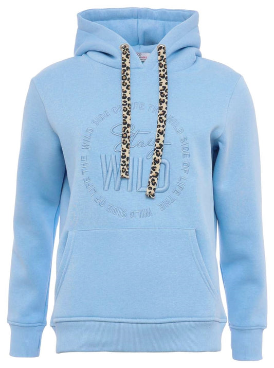 💕 Zwillingsherz Sweatshirt Hoodie "Nelina" Sweater Baumwolle Hellblau