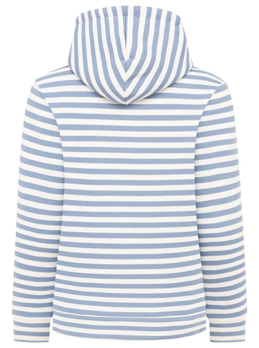 💕 Zwillingsherz Hoodie "Streifen Moin" Jeansblau