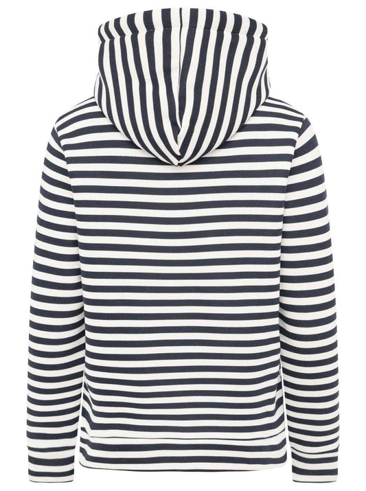 💕 Zwillingsherz Hoodie "Streifen Strandglück" Navy