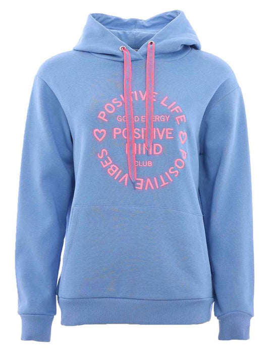 💕 Zwillingsherz Sweatshirt Hoodie "Tania" Sweater Baumwolle Blau