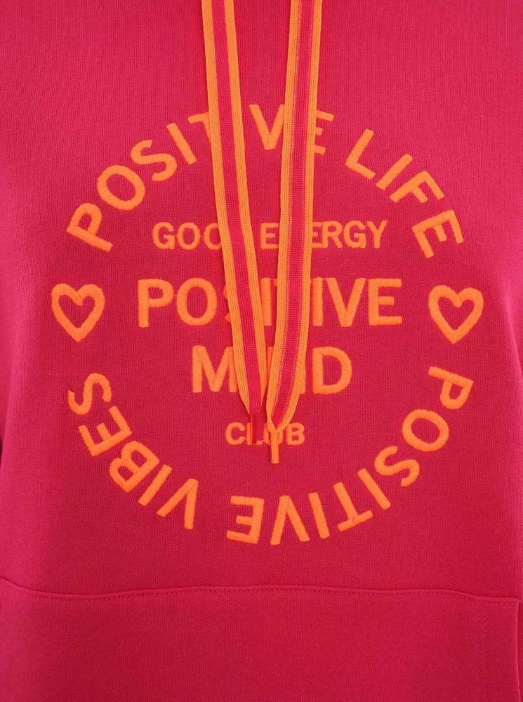 💕 Zwillingsherz Sweatshirt Hoodie "Tania" Sweater Baumwolle Pink