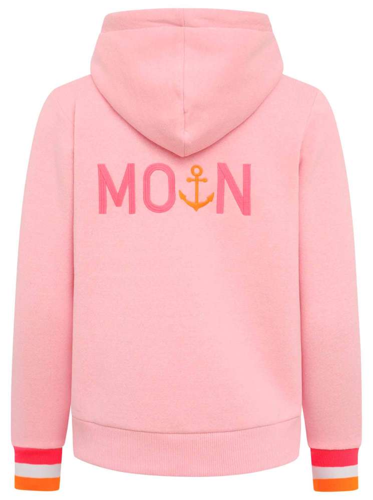 💕 Zwillingsherz Zip Hoodie Sweatshirt Jacke "MoinZH" Sweater Baumwolle Rosa