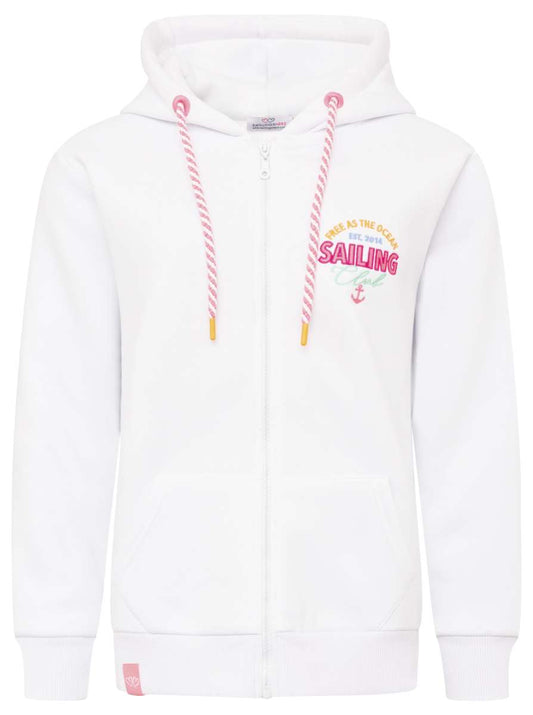 💕 Zwillingsherz Hoodiejacke "Sailing Club" Weiß