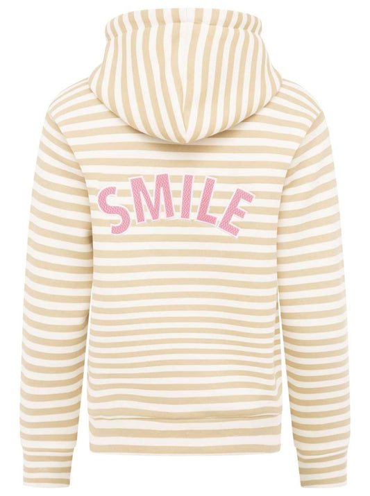💕 Zwillingsherz Hoodiejacke "Streifen Smile" Beige