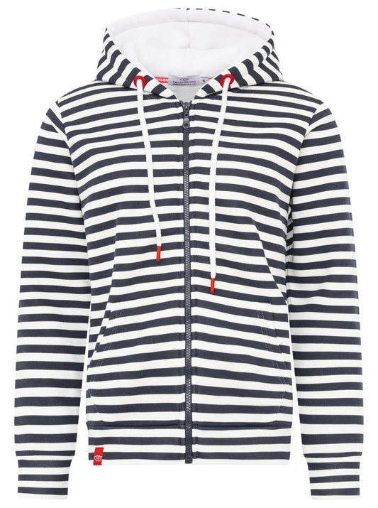 💕 Zwillingsherz Hoodiejacke "Streifen Strandglück" Marine