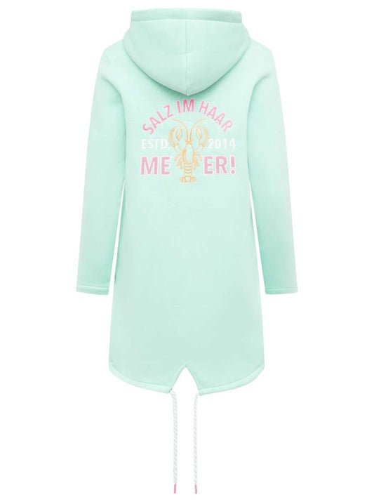 💕 Zwillingsherz Zip Hoodiemantel "Hummer" Sweater Baumwolle Mint