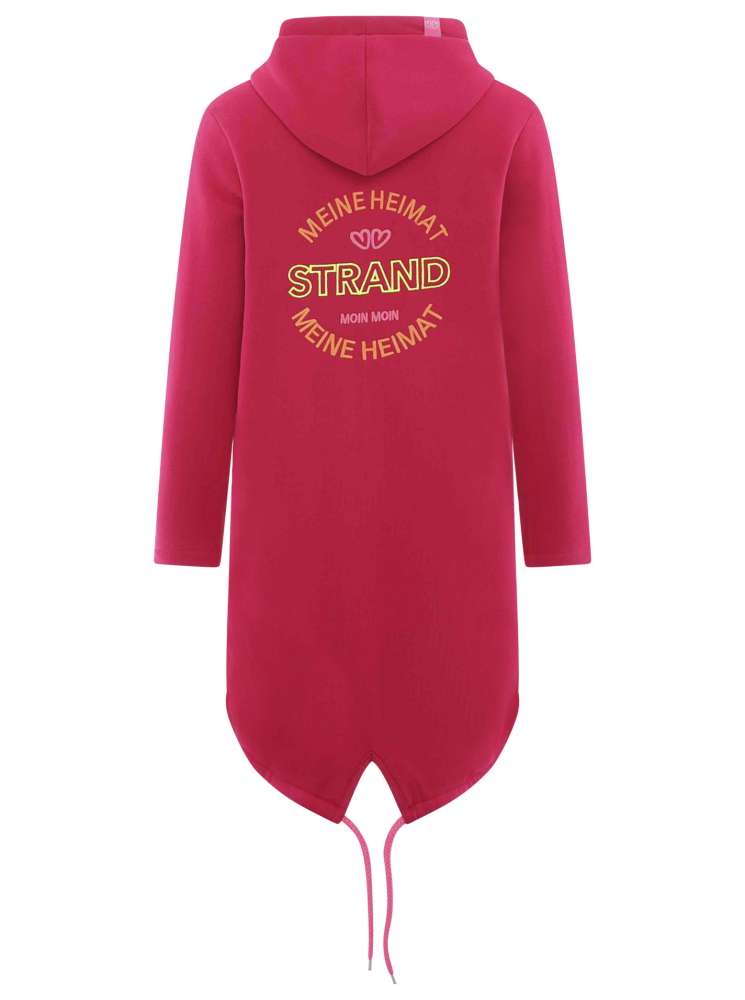 💕 Zwillingsherz Zip Hoodiemantel "Marianne" Sweater Baumwolle Berry