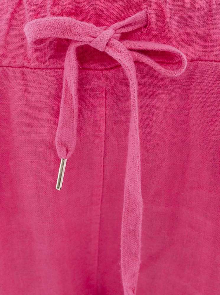 💕 Zwillingsherz Hose Leinenhose "Classic" Leinen Pink