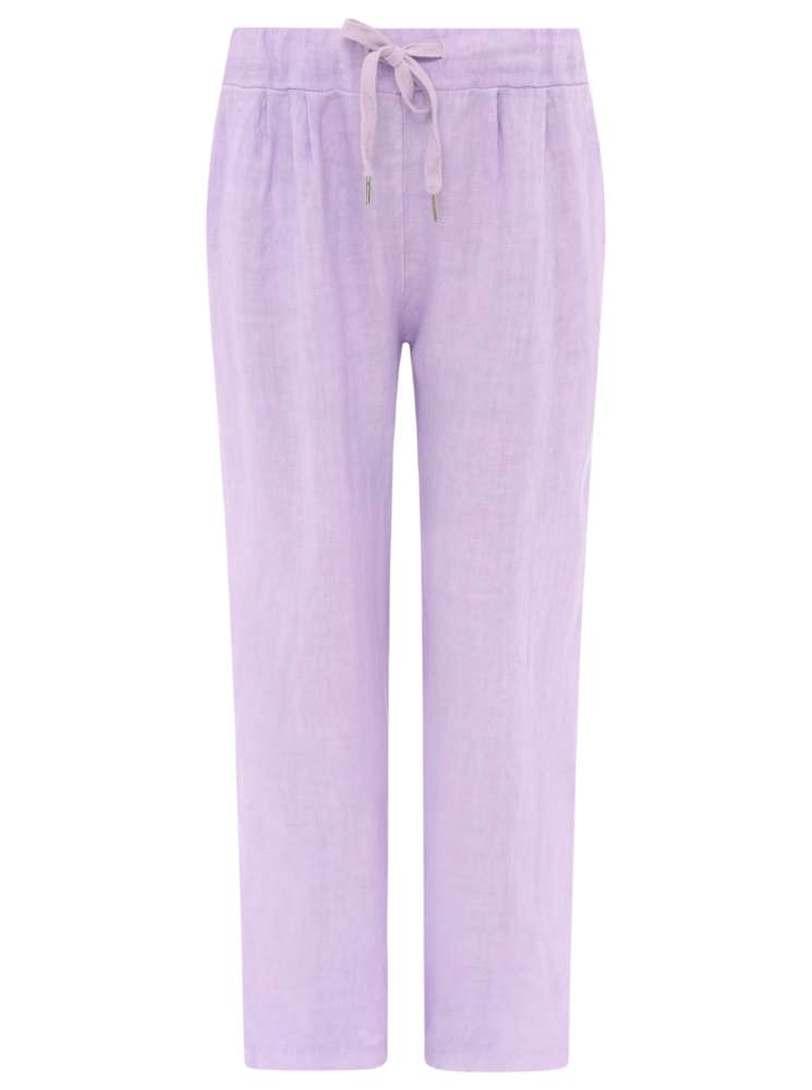 💕 Zwillingsherz Hose Leinenhose "Classic" Leinen Flieder