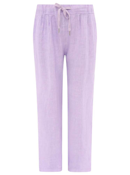💕 Zwillingsherz Hose Leinenhose "Classic" Leinen Flieder
