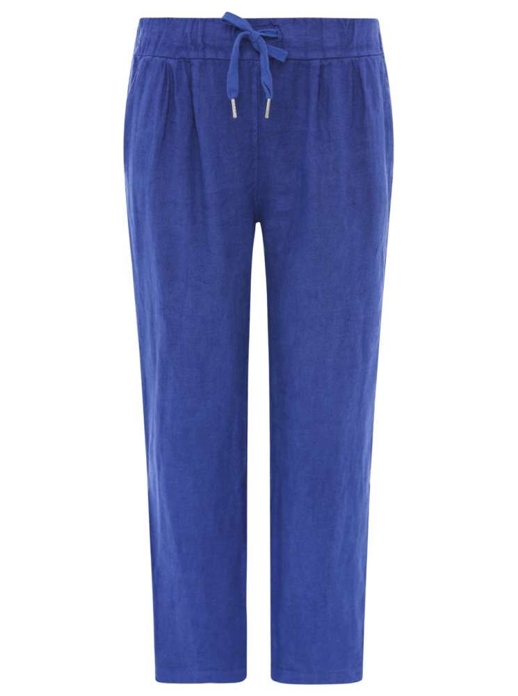 💕 Zwillingsherz Hose Leinenhose "Classic" Leinen Royalblau