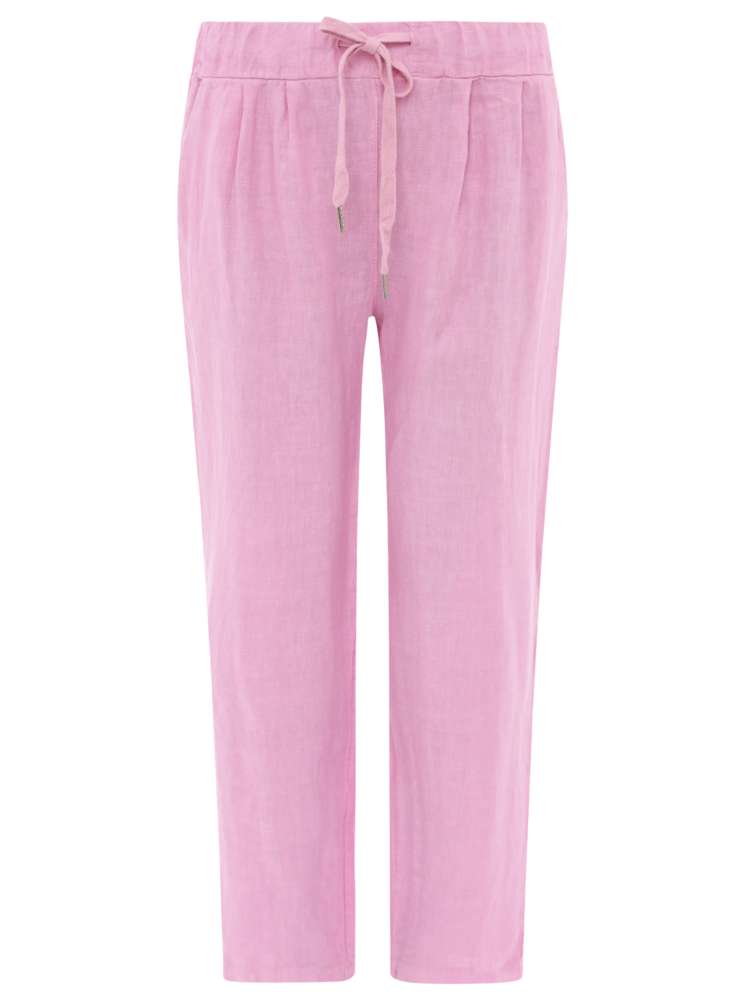 💕 Zwillingsherz Hose Leinenhose "Classic" Leinen Rosa