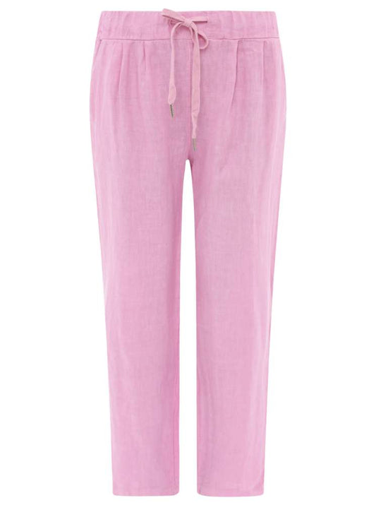 💕 Zwillingsherz Hose Leinenhose "Classic" Leinen Rosa