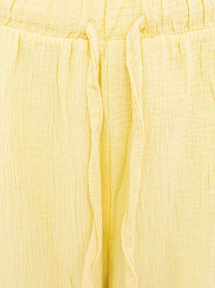 💕 Zwillingsherz Hose Musselin "Uni" Sommerhose Gelb