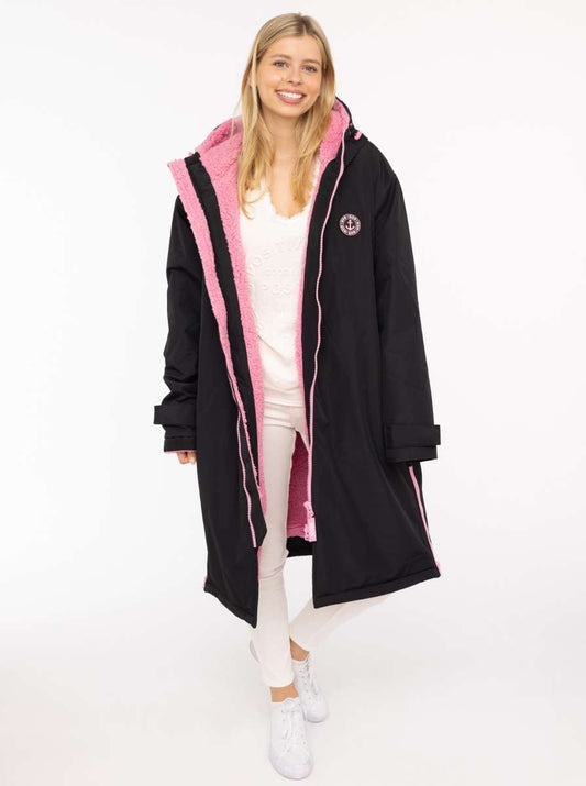 💕 Zwillingsherz Oversize "Windjacke" Windmantel Schwarz