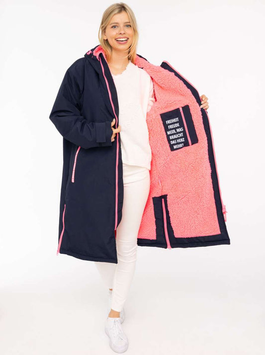 💕 Zwillingsherz Oversize "Windjacke" Windmantel Navy