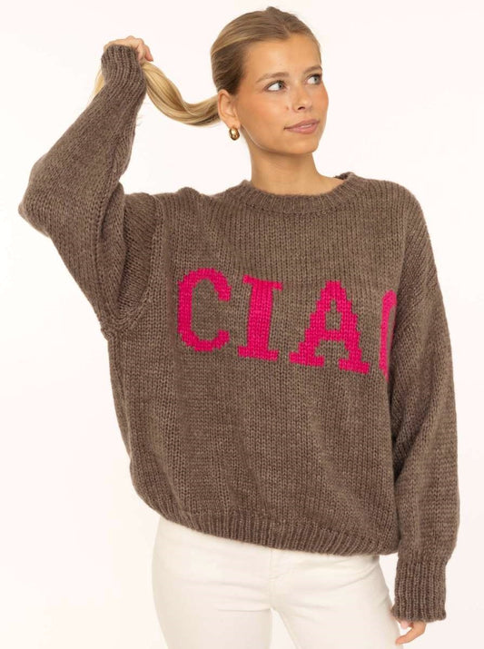 💕 Zwillingsherz Pullover Mohair Mix "Ciao" Taupe