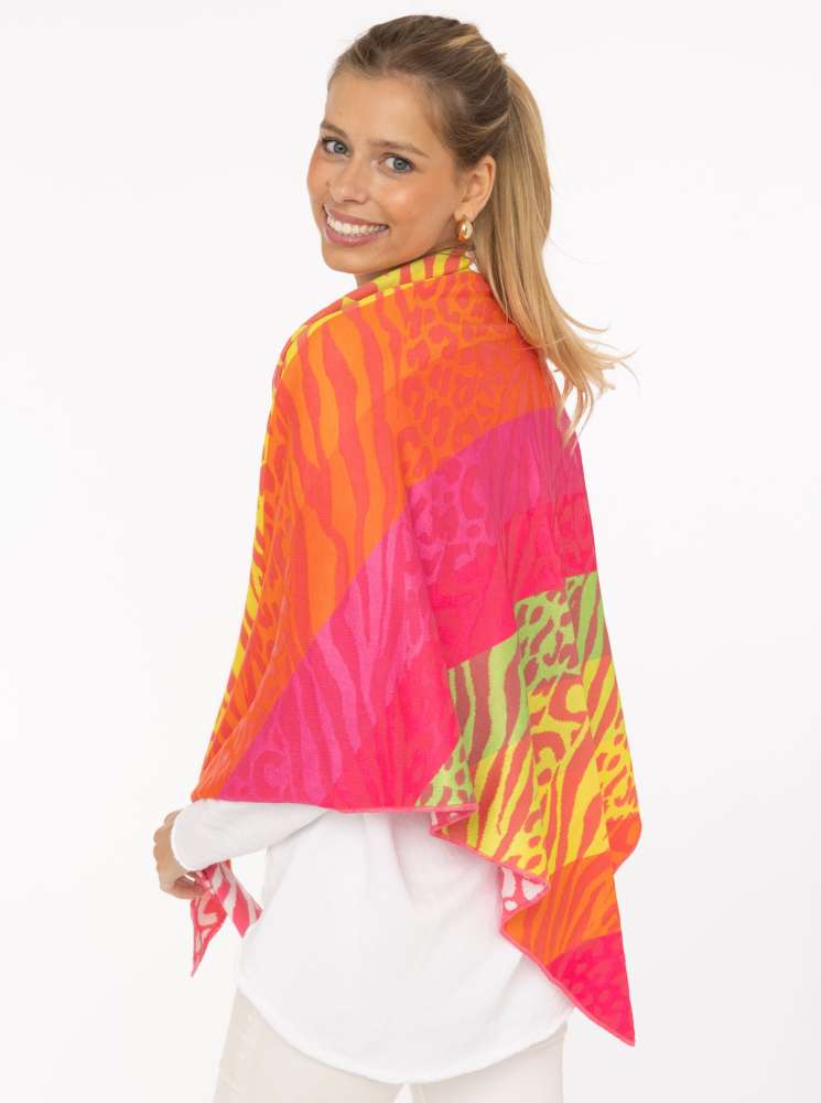 💕 Zwillingsherz Dreieckstuch "Leo Zebra" Baumwolle Bunt