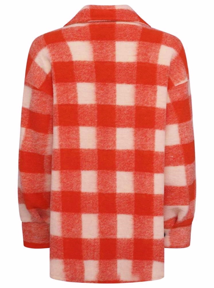 💕 Zwillingsherz Wolljacke Hemd "Kairo" Wolle Orange