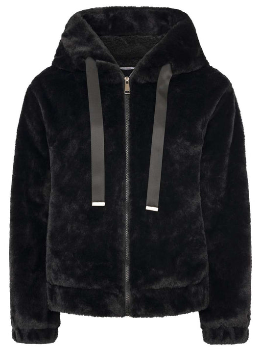 💕 Zwillingsherz Kuscheljacke "Plüsch" Schwarz