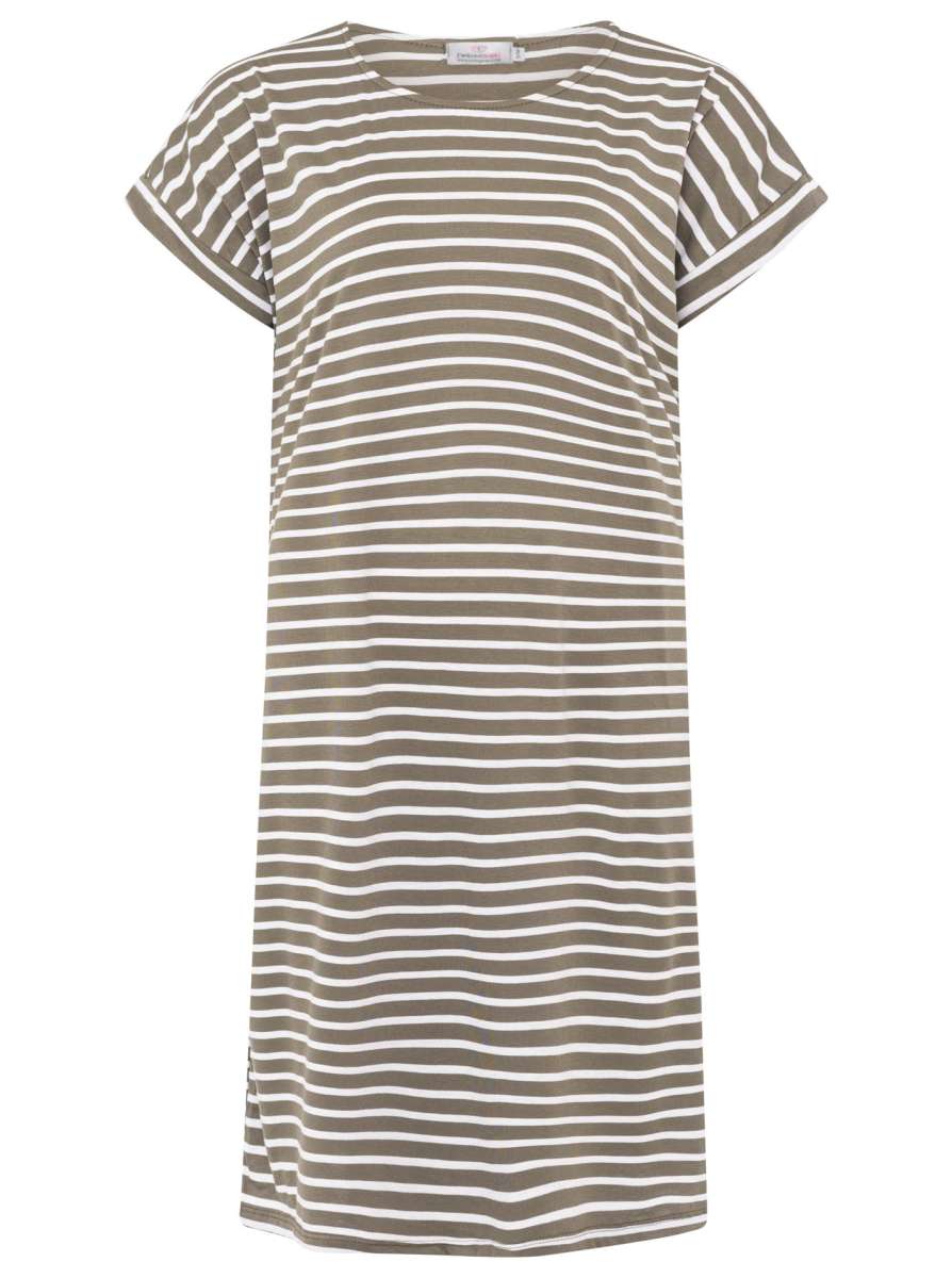 💕 Zwillingsherz Kleid "Maritime Streifen" Khaki