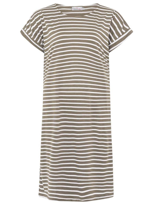 💕 Zwillingsherz Kleid "Maritime Streifen" Khaki