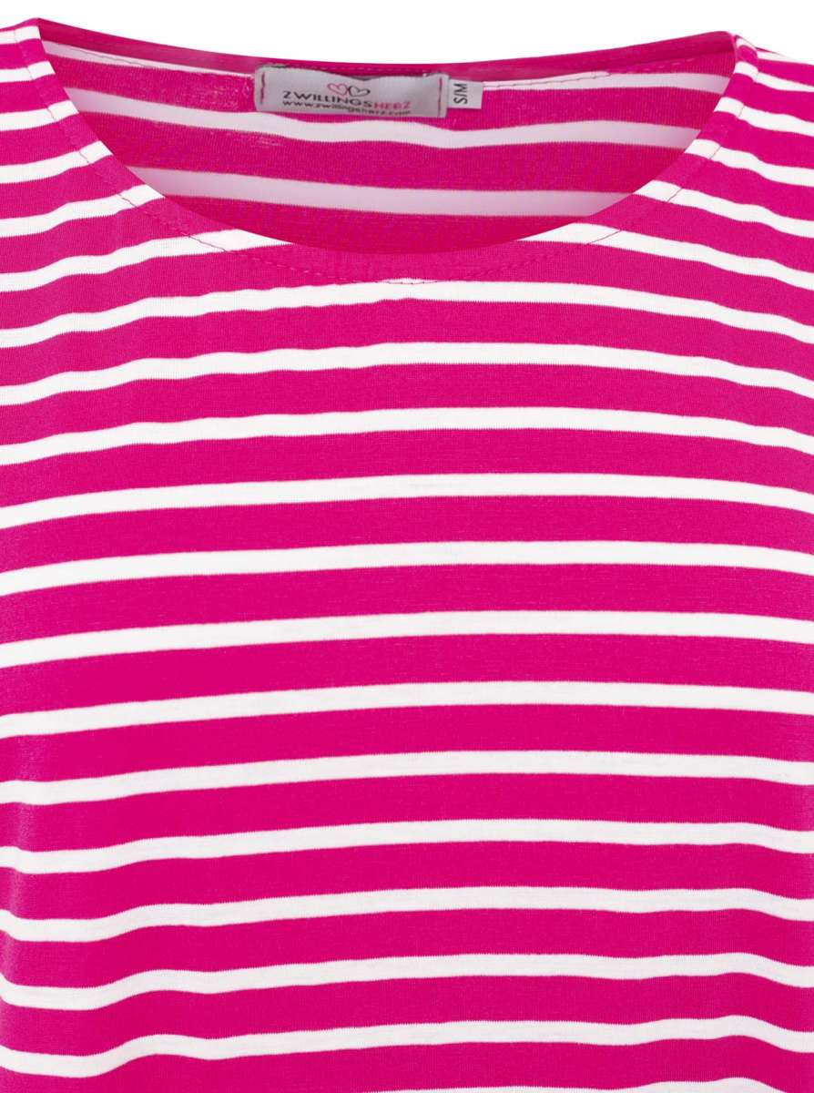 💕 Zwillingsherz Kleid "Maritime Streifen" Pink