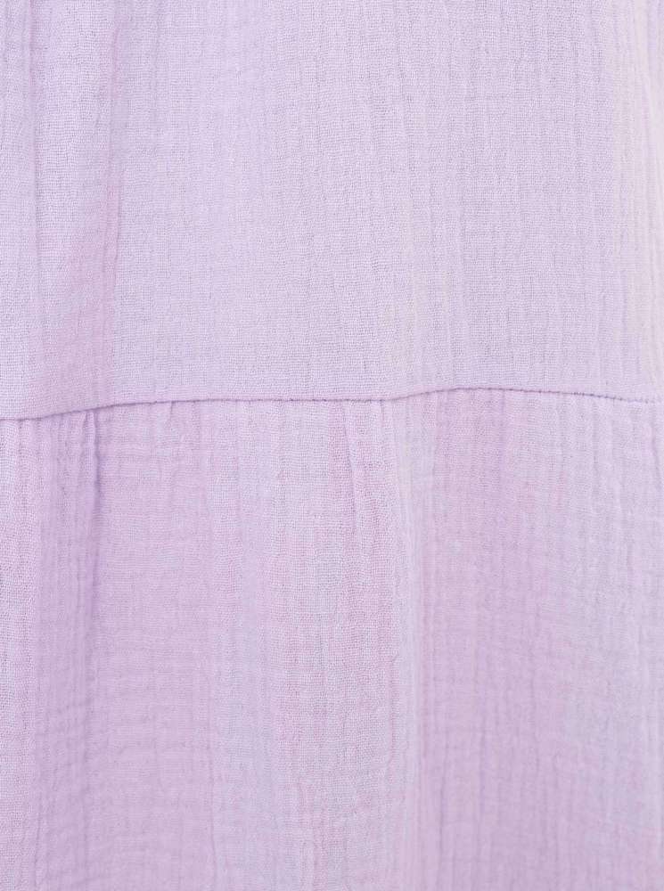 💕 Zwillingsherz Kleid Musselin "Spaghettiträger" Maxikleid Flieder