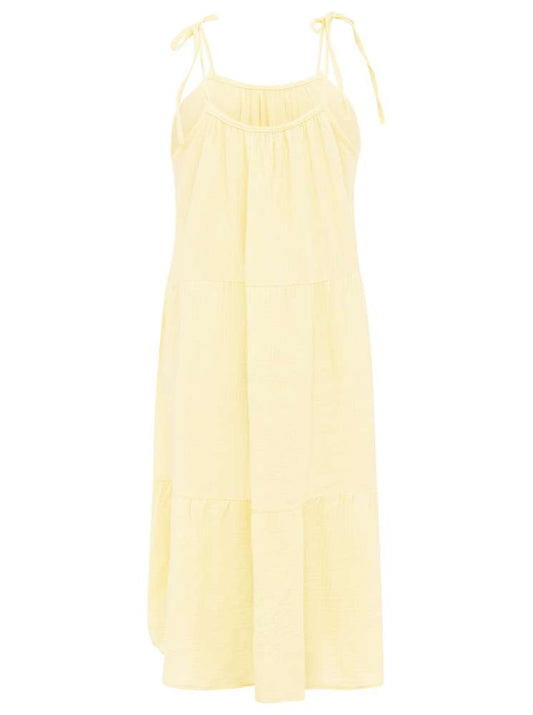 💕 Zwillingsherz Kleid "Spaghettiträger" Maxikleid Gelb