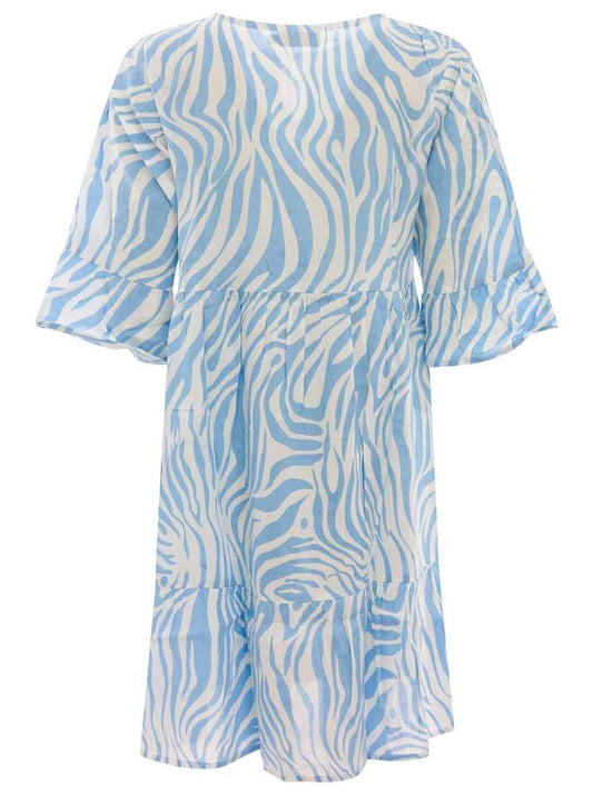 💕 Zwillingsherz Kleid "Zebra Dreams ZH" Blau