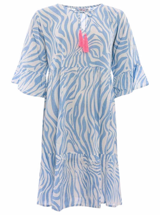 💕 Zwillingsherz Kleid "Zebra Dreams ZH" Blau