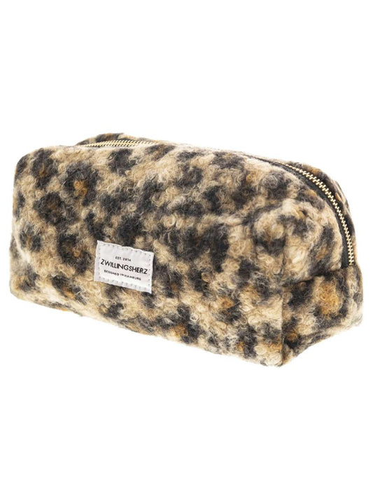 💕 Zwillingsherz Kosmetiktasche "Leo & Teddy" Pouch Beige