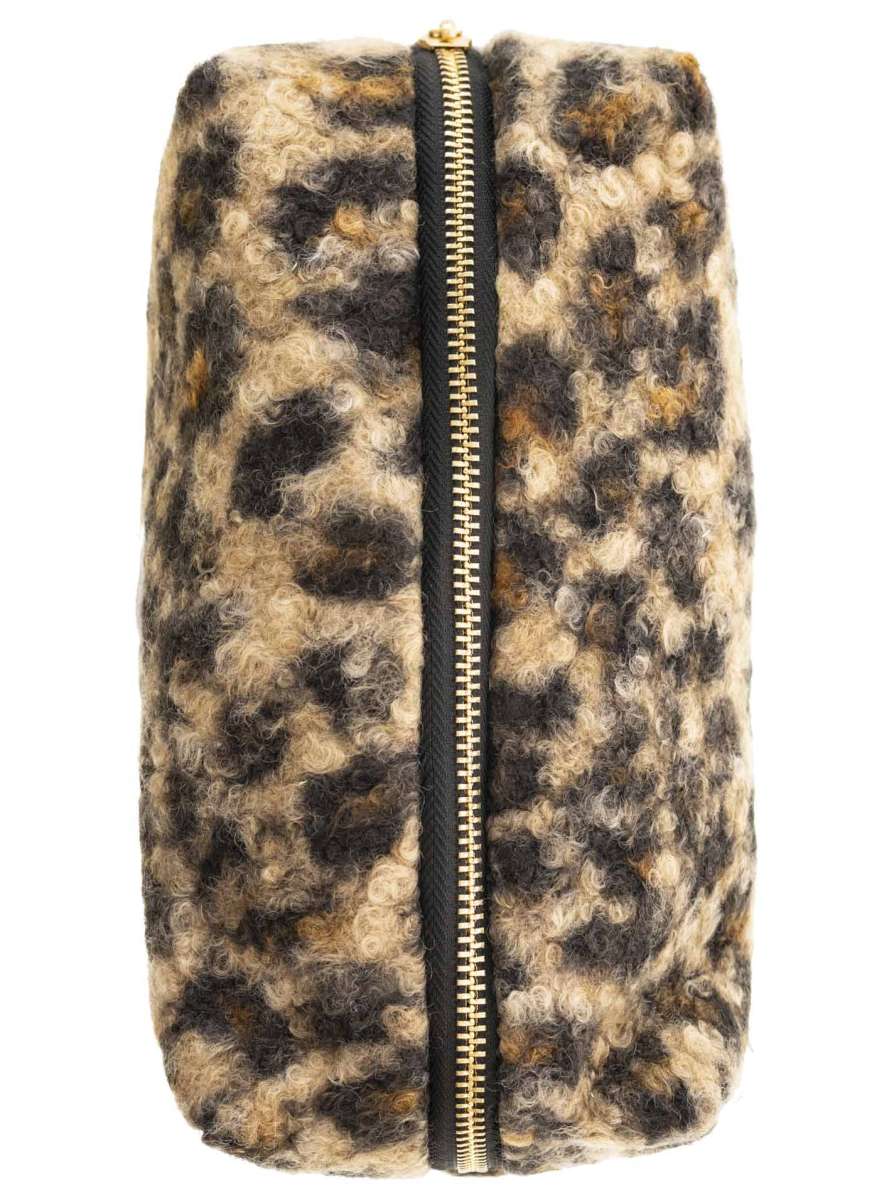 💕 Zwillingsherz Kosmetiktasche "Leo & Teddy" Pouch Beige