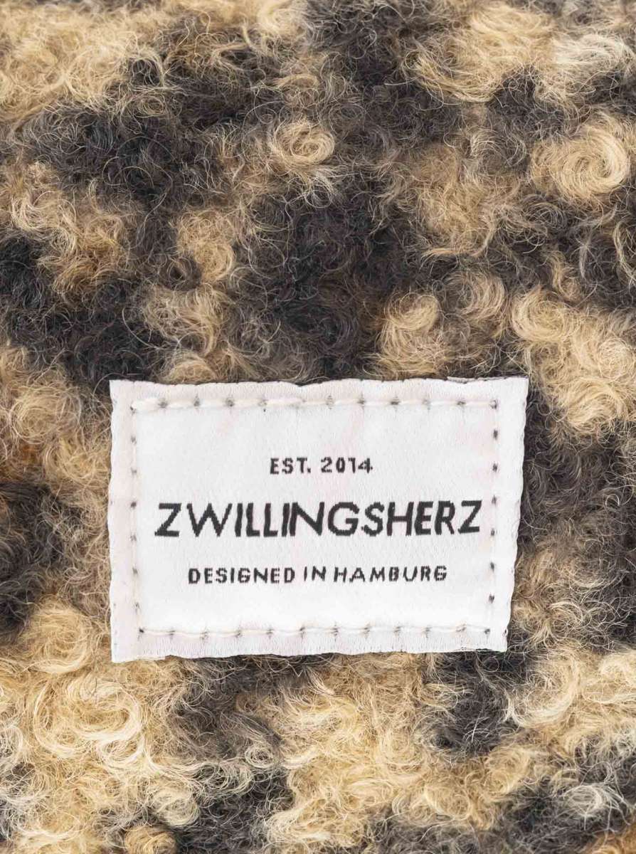 💕 Zwillingsherz Kosmetiktasche "Leo & Teddy" Pouch Beige