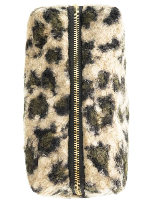 💕 Zwillingsherz Kosmetiktasche "Leo & Teddy" Pouch Khaki