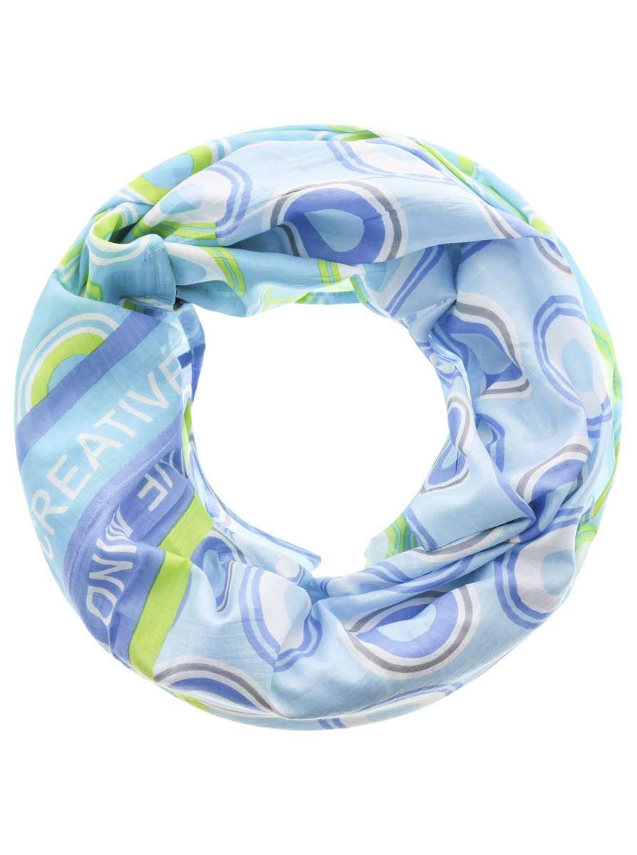 💕 Zwillingsherz Loop Schal Tuch "Creative Mind Circles" Hellblau