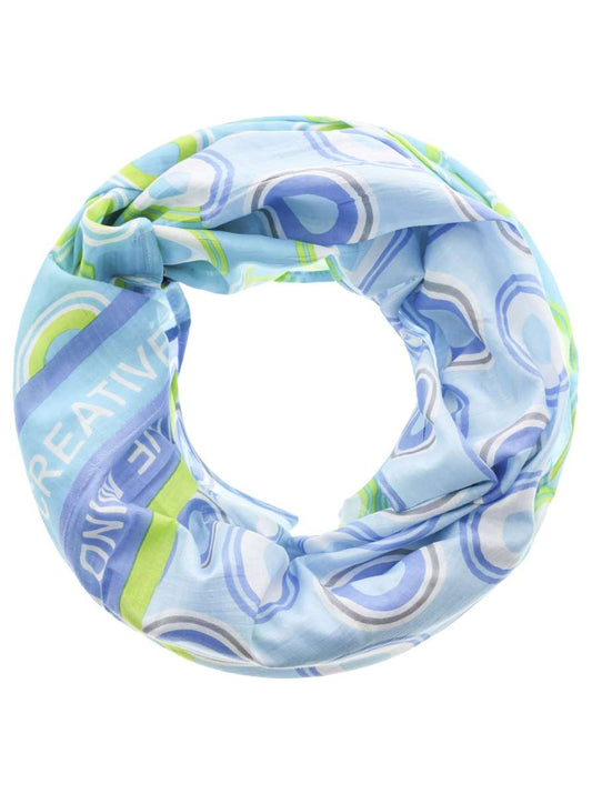 💕 Zwillingsherz Loop Schal Tuch "Creative Mind Circles" Hellblau