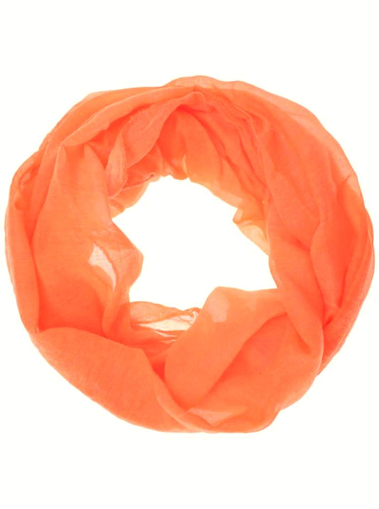 Loop Schal Tuch "Uni" Baumwolle Seide Orange