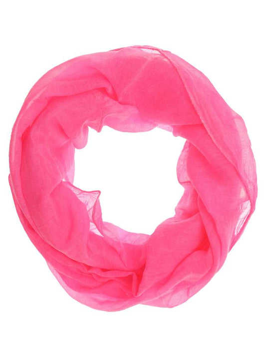 Loop Schal Tuch "Uni" Baumwolle Seide Neonpink