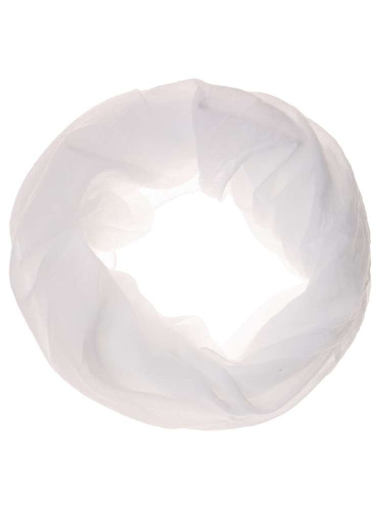 Loop Schal Tuch "Uni" Baumwolle Seide Weiß