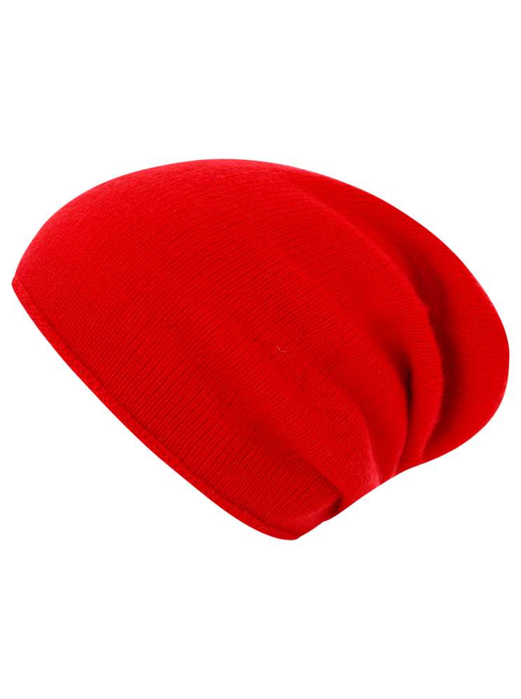 💕 Zwillingsherz Mütze Beanie 100 % Kaschmir Rot